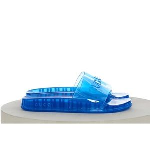 Gucci Men Transparent Blue Slide Sandals